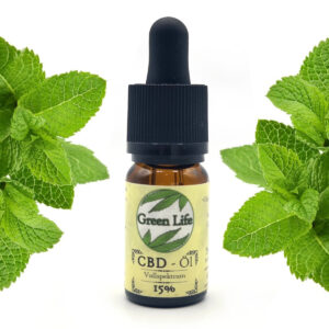 CBD Öl 15% Vollspektrum mit Pfefferminz-Aroma 10ml - THC frei