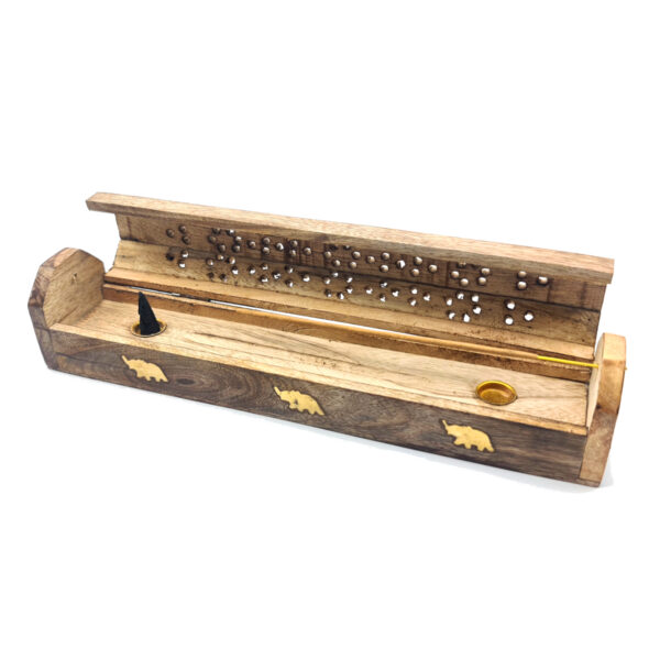 Räucherstäbchenhalter / Räucherbox aus Mangoholz - 30cm – Bild 2
