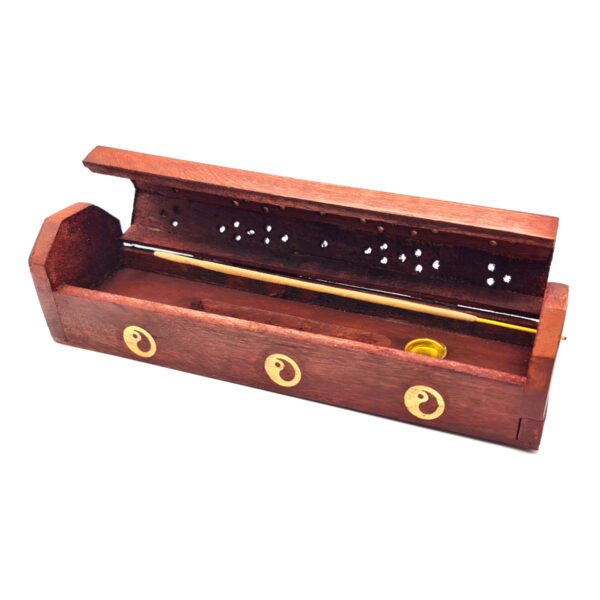 Räucherstäbchenhalter / Räucherbox aus Sheeshamholz - 25cm – Bild 2