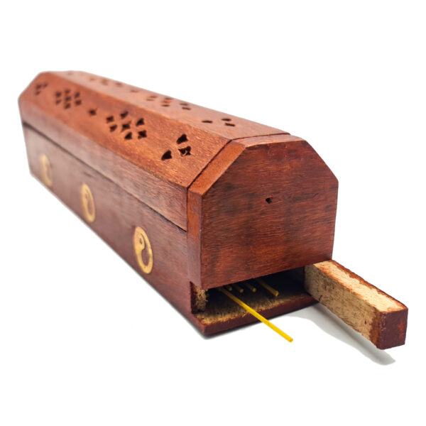 Räucherstäbchenhalter / Räucherbox aus Sheeshamholz - 25cm – Bild 3