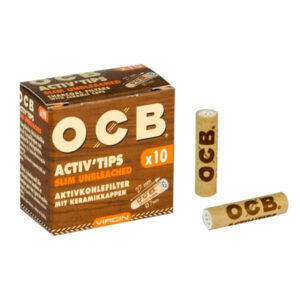 OCB Activ Tips Slim Virgin Unbleached Aktivkohlefilter ø7mm