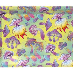 Dreh-Tablett – Rolling Tray, klein, “Mushrooms”