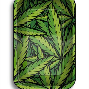 Rolling Tray Dreh-Tablett, Metall, mittel “LEAVES #33”