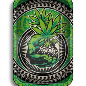 Rolling Tray Dreh-Tablett, Metall, mittel “GRASS ART #2”