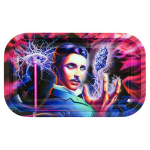 Dreh-Tablett – Rolling Tray, mittel, “Tesla – High Voltage”