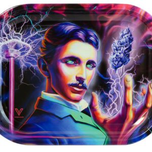 Dreh-Tablett – Rolling Tray, klein, “Tesla – High Voltage”