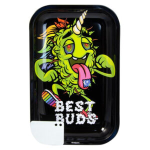Rolling Tray Dreh-Tablett, Metall, mittel “Best Buds – LSD”