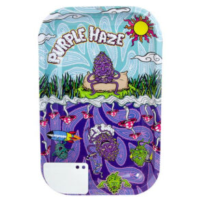 Rolling Tray Dreh-Tablett, Metall, mittel “Best Buds – Purple Haze”
