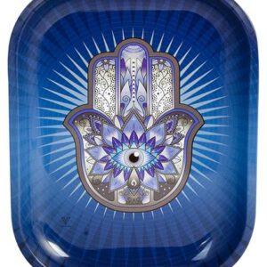Dreh-Tablett – Rolling Tray, klein, “Hamsa Blue”