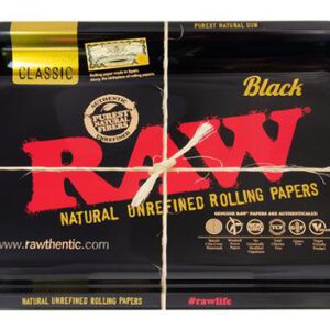 RAW Dreh-Tablett – Rolling Tray mittel, “RAW BLACK”