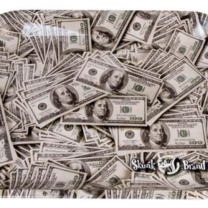 SKUNK Dreh-Tablett – Rolling Tray groß, “SKUNK – Cash”