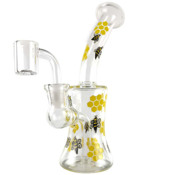 Bee Bong - Dabbing Rig 19cm Fluoreszierend GHBB – Bild 2