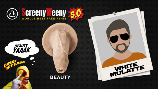 Screeny Weeny 5.0 Fake Penis - White / Mulatte – Bild 3