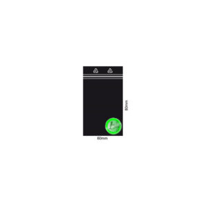 Zip-Lock Druckverschluss Beutel schwarz 100 Stück 60mm x 80mm – Stärke: 50µ